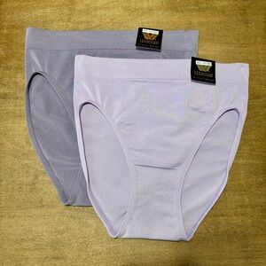 (2 Pairs) NEW Wacoal B-Smooth Seamless Hi-Cut Brief Panty 834175 Light Purples